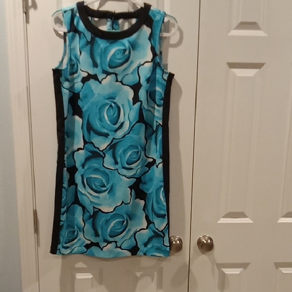 Worthington Dresses & Skirts - Worthington Blue and Black Floral Mini Dress